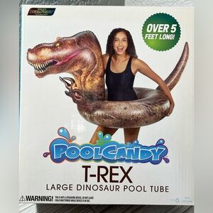 Poolcandy Inflatable‎ 40" inch T-Rex Large Dinosaur Pool Tube brown swim summer